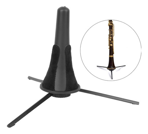 Trípode For Clarinete Portátil Plegable Negro Duradero Musi