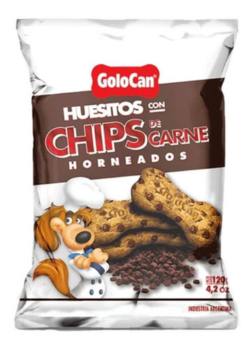 Golocan Huesitos C/ Chips Horneados D Carne 120g Snack Perro