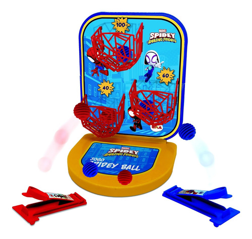 Jogo Lança Bolinhas Spidey Ball Spider Man - Elka Brinquedos