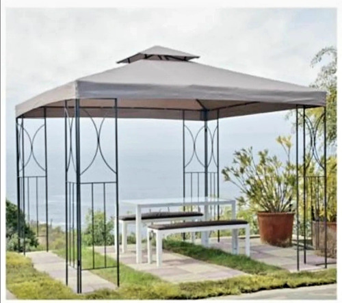 Imagen 2 de 5 de Toldo Pérgola Tabaco 3x3 De Panel Doble