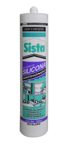 Silicona Transparente Antihongo Henkel Sista Tubo 280ml