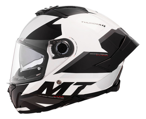 Casco Mt Helmets Thunder 4 Sv Doble Visor Graficas Motodelta
