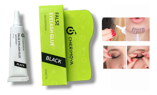 Pegamento Para Pestañas Negro Eyelash Glue Cherimoya 7gr