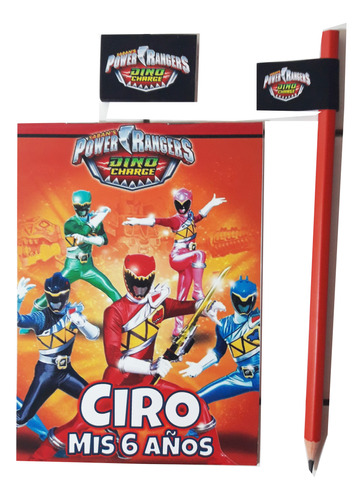 Souvenir Anotadores Power Ranger Personalizados X20u