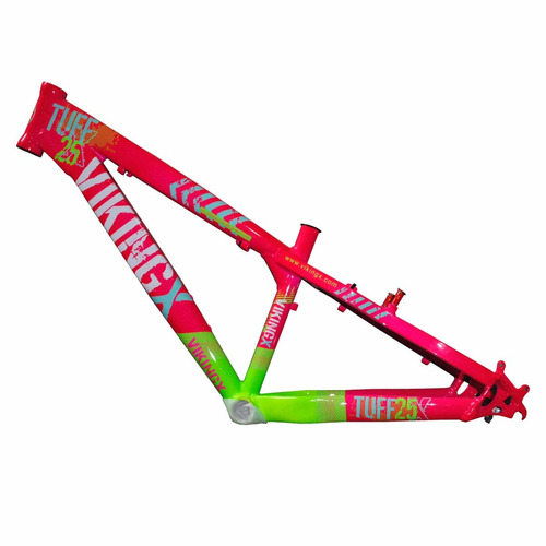 Quadro Vikingx Tuff X-25 Aro 26 Alum. Downhill Freeride Rosa