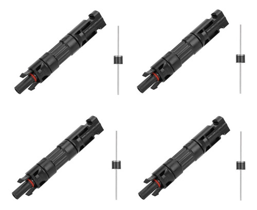 Conector Mc4 Con Diodo 20a X 4 Unid.