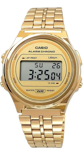Reloj Casio Vintage Unisex A171weg-9a Dorado Digital De Cuarzo Agente Oficial
