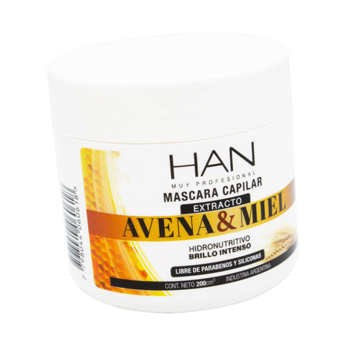 Imagen 3 de 3 de Han Avena Y Miel Mascara Capilar Nutrición Reparadora 200gr