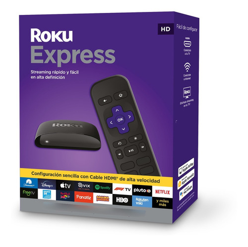 Imagen 1 de 5 de Roku Express Streaming Tv Hd Con Control Remoto