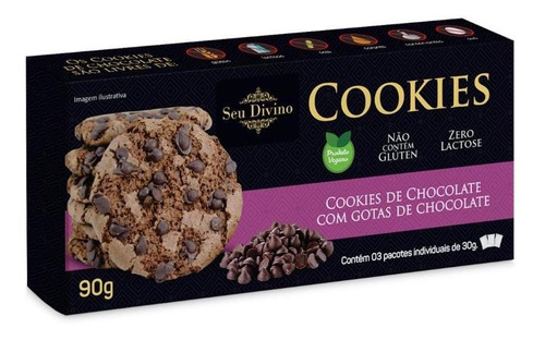 Cookies Chocolate Com Gotas De Chocolate Vegano - Seu Divino