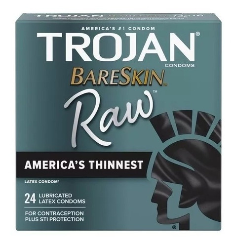 Condones Trojan  Bareskin Raw Mega Sensibles 24 Unidades