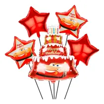 Comprar Kits 5pzs Globos Metalicos De Cars Rayo Mcqueen Fiesta Color Kit 3