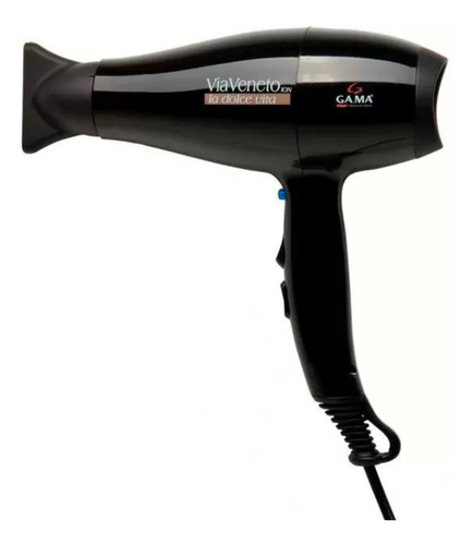 Secador De Pelo Gama Peluqueria Via Veneto Ion Negro Cs