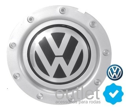 Imagem 2 de 5 de Calota Miolo Tampa Centro Roda P/ Audi Rs4 Prata Volkswagen