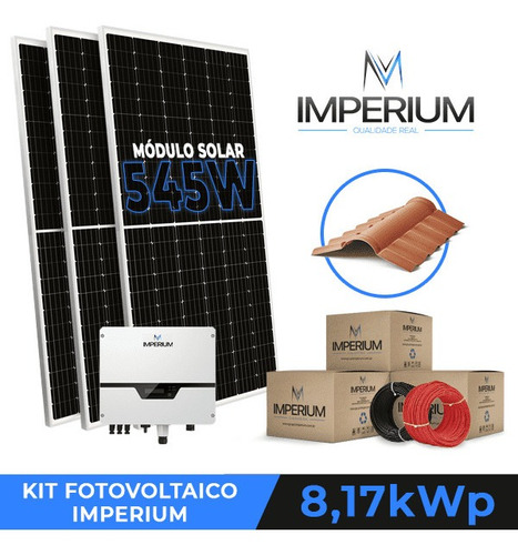 Kit Energia Solar Imperium Colonial 8,17kwp 545w Mono