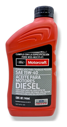 Aceite Motor Diesel 15w40 Multigrado Motorcraft 1 Litro