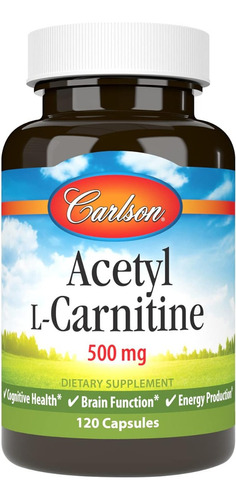 Acetil L-carnitina 500 Mg Carlson 120 Cápsulas