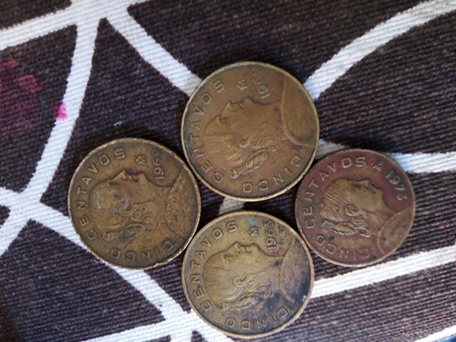 Monedas De Cinco Centavos De 1963 1969 1973