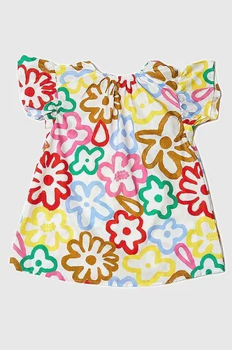 Vestido F bula Casual Infantil Estampa Blu Off F bula