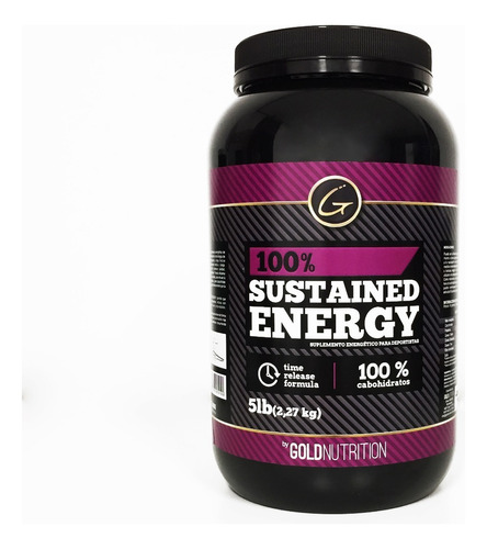 Sustained Energy 5 Lb - Gold Nutrition - Energía Prolongada Sabor Natural (sin sabor)