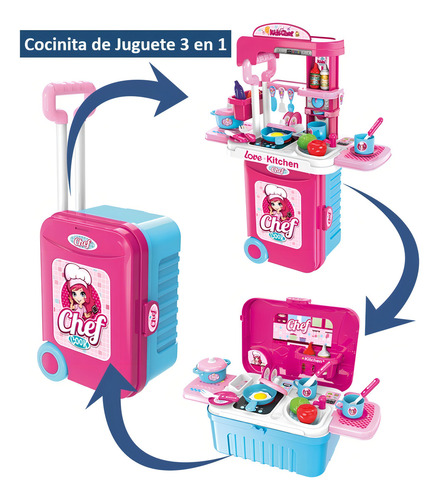 Cocina de juguete Eggy Toys 008-951A/2024 color rosa