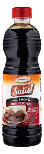 Molho de shoyu tradicional Satis! sem glúten em garrafa 500 ml