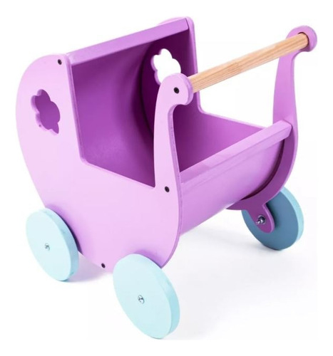 Carro Caminador Didactico Para Muñecas Juguete De Madera