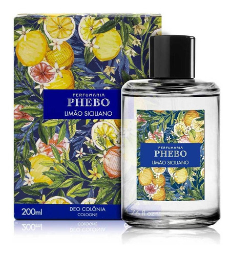Imagem 1 de 5 de Deo Colônia Phebo Limão Siciliano 200ml Perfume