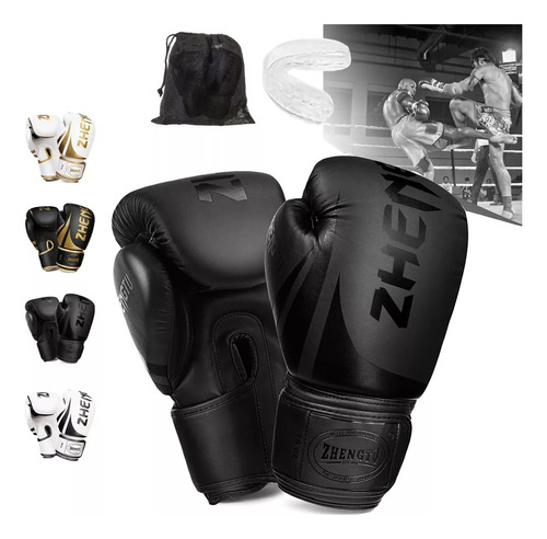 Guantes De Box Para Kickboxing,strap Velcro, 12 - 16 Oz