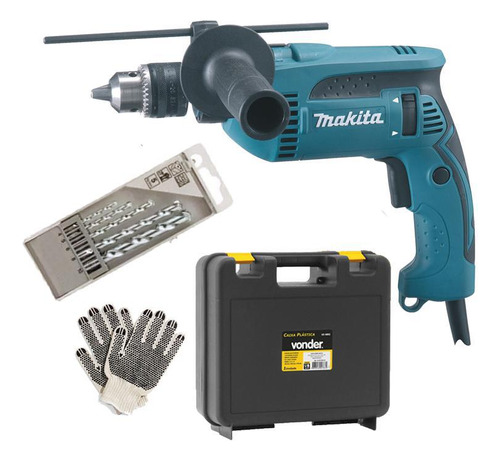 Furadeira Impacto 1/2 760w Makita Hp1640 E Acessórios 110v