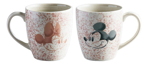 Kit 2 Canecas Cerâmica Mickey E Minnie Disney 350ml - Tuut