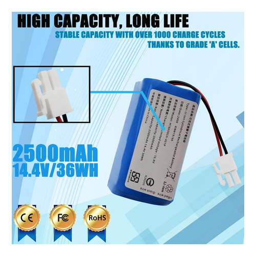 Batería Recargable De Laqueena A4s Compatible Con Ilife A4s