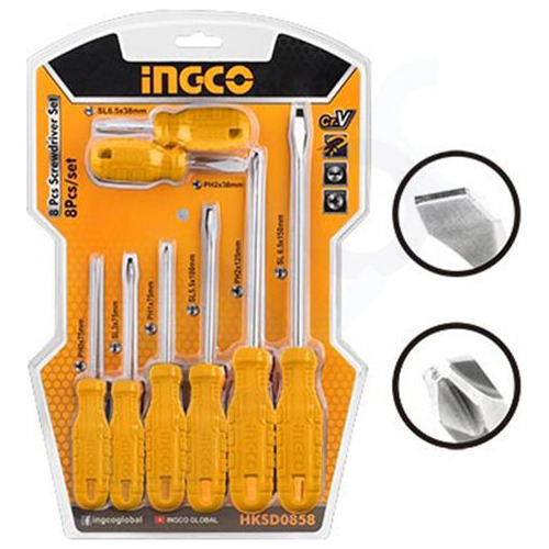 Ingco Juego De Destornilladores 8pcs #hksd0858