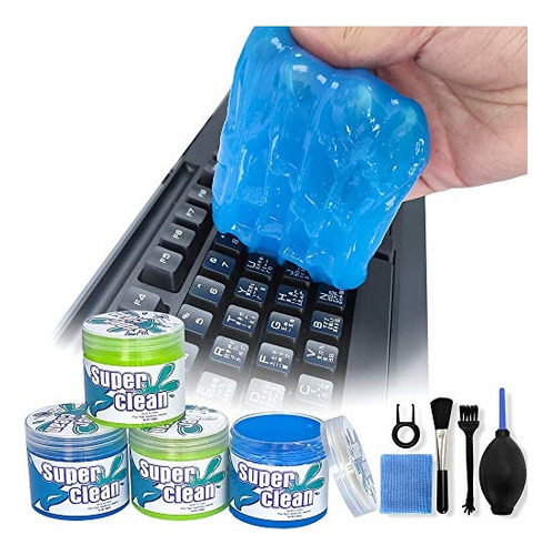 Paquete De 4 Limpiadores De Teclado Gel De Limpieza De Polvo