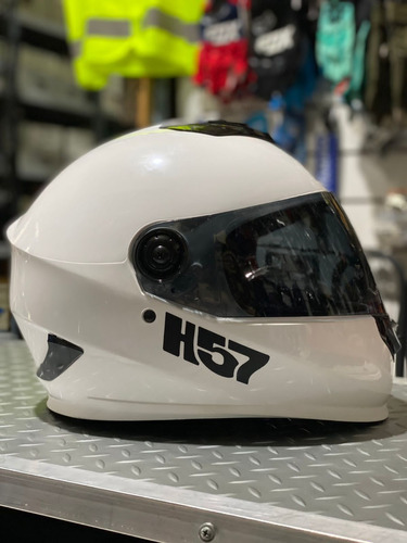 Casco Integral H57 N Con Visor Negro + Visor Transparente