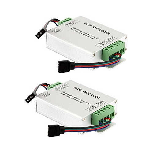 Amplificador De Señal Rgb De 12v 24v De 12a Tiras De L...