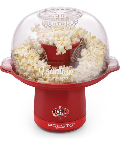 Presto Hot Air Popper, Tamaño Mediano, Rojo