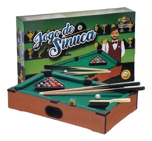 Jogo Mini Mesa Sinuca Bilhar Snooker Infantil Art Game