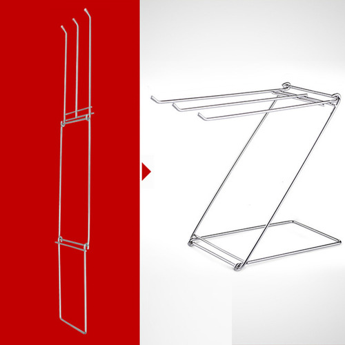 Toallero De Piso Plegable De Acero Inoxidable En Forma De Z,