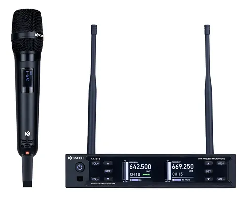 Microfone Sem Fio Kadosh K461m Uhf Com Talkback - Preto