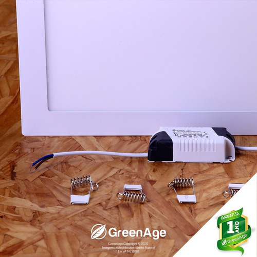 Plafon Painel Led Embutir 25w Branco Frio Quadrado