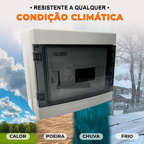 Quadro P/ Montagem Solar String Box 12 Polos Sobrepor - Ip65