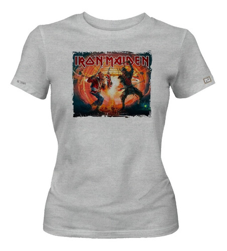 Camiseta Iron Maiden Metal  Eddie Samurai Soldado Dama Ikgd