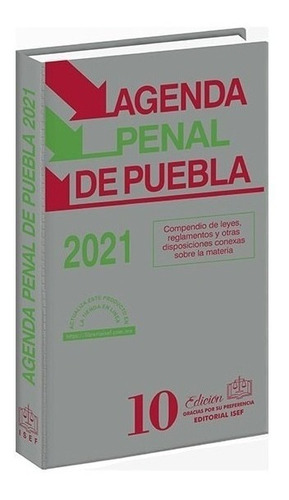 Agenda Penal Del Estado De Puebla 2021 Isef