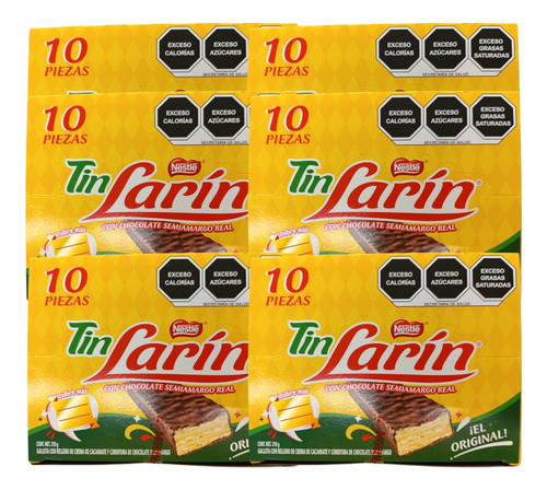 Tin Larín 50pz Chocolate Galleta Y Crema Cachuate Nestle