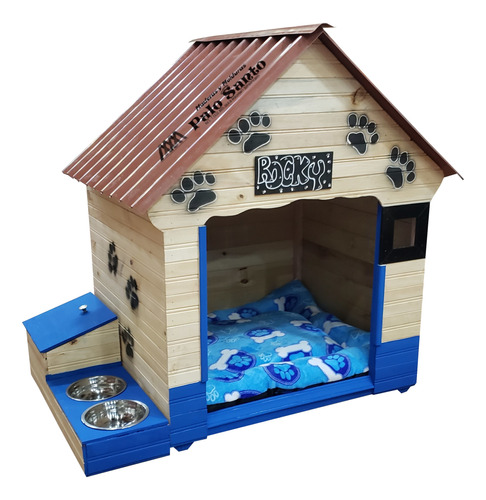 Casas Para Perros (80x70cm) +comederos+colchoneta+plástico