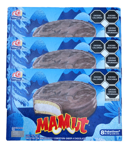 Mamut Galleta Pack 24 De 30 G C/u Con Malvavisco Y Chocolate