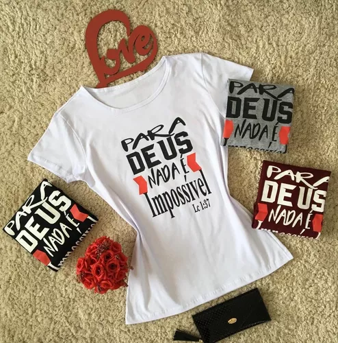 Camisetas Feminina Moda Evangélica Atacado Kit 10 Pecas