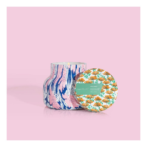 Velas Com Aroma Azul De Capri Pattern Play Glass Jar Velas E