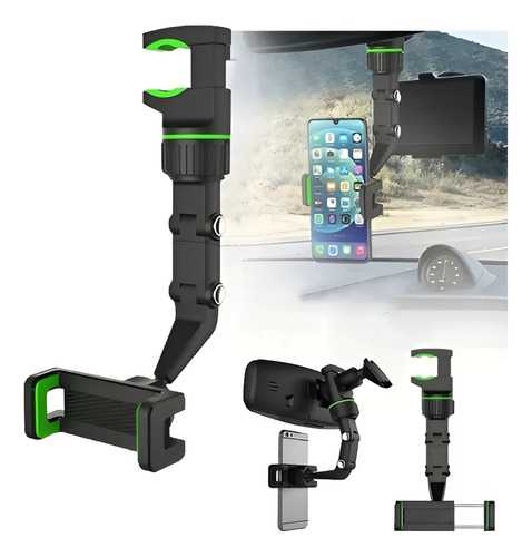 Soporte Para Teléfono Con Espejo Retrovisor 360o Multiuso Ve